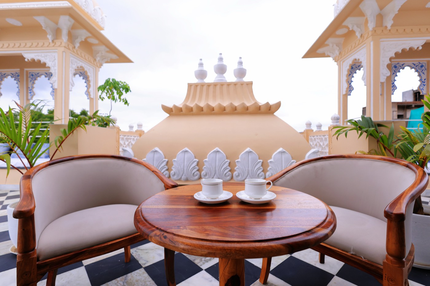 Chai table on the rooftop terrace