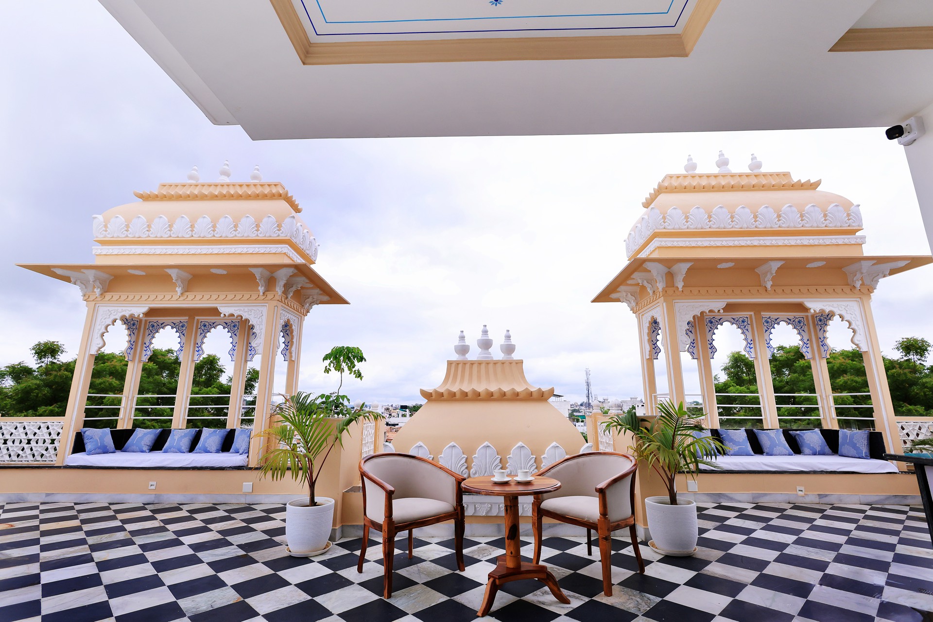 Rooftop terrace at Krishna Villa